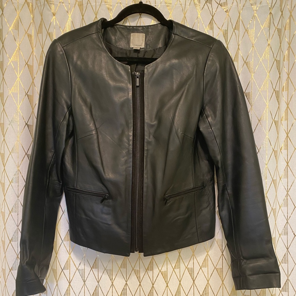 Halogen Colorless Leather Jacket